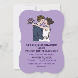 Convite para casamento elegante para celebrar o am