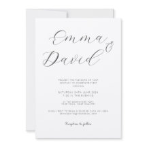 Convite para Casamento Elegante Personalizado