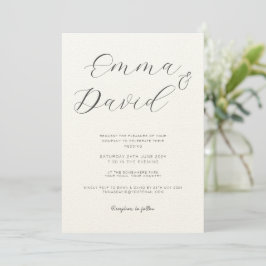 Convite para Casamento Elegante Personalizado