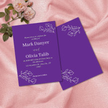 Convite para Casamento Elegante Personalizável