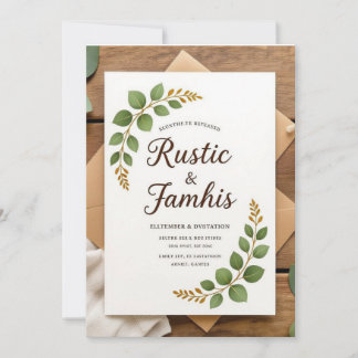 Convite para Casamento Elegante Russo Verde
