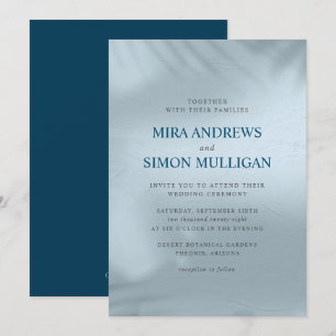 Convite para Casamento Elementar de Água e Gelo