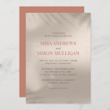 Convite para Casamento Elementar de Terracotta e A