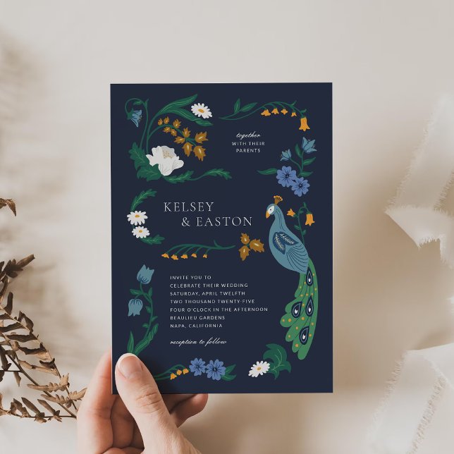 Convite para Casamento em Deco de Arte Elegante (Criador carregado)