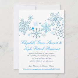 Convite para Casamento em Floco de Neve (Prata de 