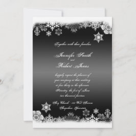 Convite para Casamento em Neve Preto e Branco