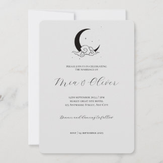 Convite para Casamento em Nuvem Moon