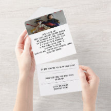 convite para casamento em um