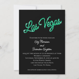 Convite para Casamento Emerald Las Vegas Sparkles