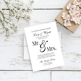 Convite para casamento entre o Sr. e a Sra. Script