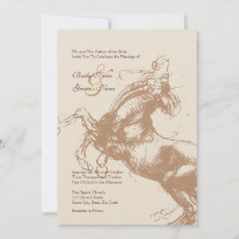 Convite para Casamento Equestre Vintage