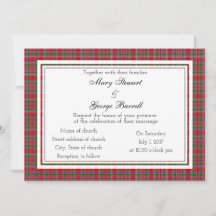 Convite para Casamento Escocês Burrell