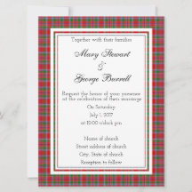 Convite para Casamento Escocês Burrell