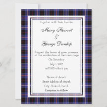 Convite para Casamento Escocês Dunlap