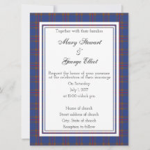 Convite para Casamento Escocês Elliot