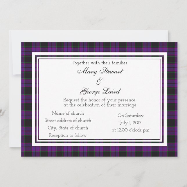 Convite para Casamento Escocês Laird (Frente)