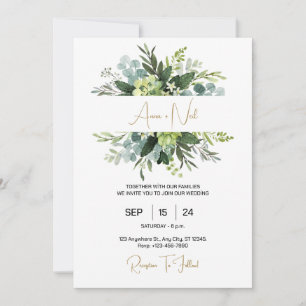 Convite para Casamento Especialmente Floral Padrão