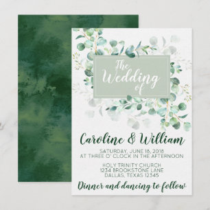 Convite para Casamento Eucalyptus