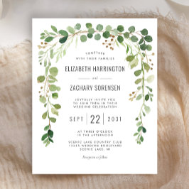 Convite para Casamento Eucalyptus Arch Budget