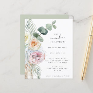 Convite para Casamento Eucalyptus Boho Florals