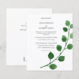 Convite para Casamento Eucalyptus de Orçamento