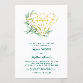 Convite para Casamento Eucalyptus Diamond