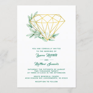 Convite para Casamento Eucalyptus Diamond