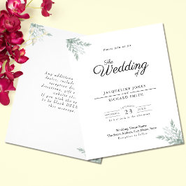 Convite para Casamento Eucalyptus Greenery