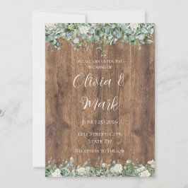 Convite para Casamento Eucalyptus Greenery | Russo
