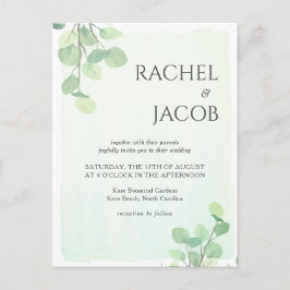 Convite para Casamento Eucalyptus Greenery Waterco