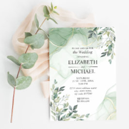 Convite para Casamento Eucalyptus Greenery Waterco