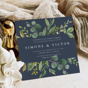 Convite para Casamento Eucalyptus Grove   Quadrado