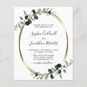 Convite para Casamento Eucalyptus Tudo em Um Orçam