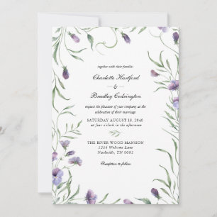 Convite Para Casamento Flamental De Roxo