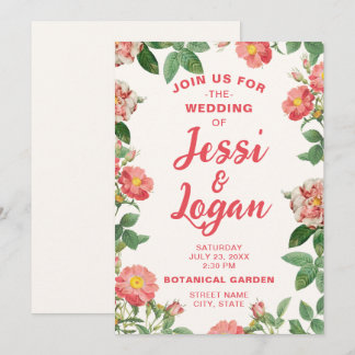 Convite para Casamento Floral Bloom