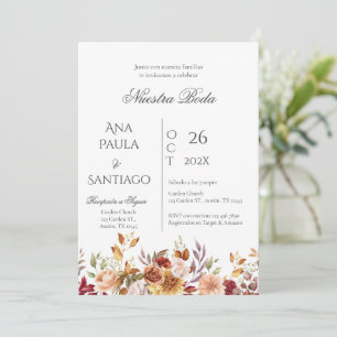 Convite para casamento Floral Boho
