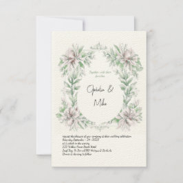 Convite para casamento Floral da Watercolor Sage