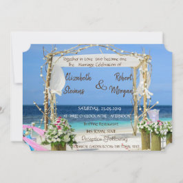 Convite para Casamento Floral de Beach Arbor