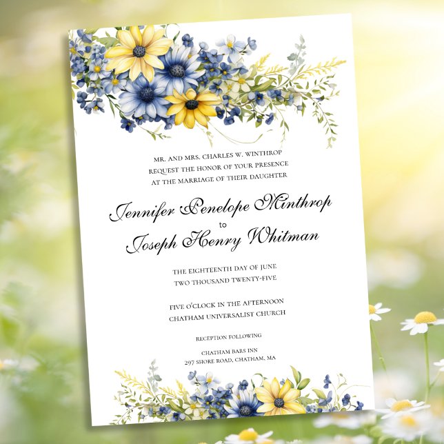 Convite Para Casamento Floral De Cabo Cod Summer (Summer Garden Wedding Invitation
)