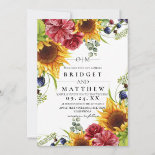 Convite Para Casamento Floral De Cores De Cobra De