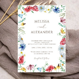Convite para Casamento floral de Jardim Floral de
