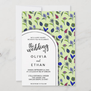 Convite para Casamento floral de primavera de Verã
