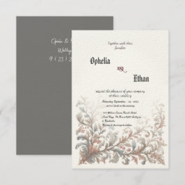 Convite para casamento Floral de Rococo ornamental