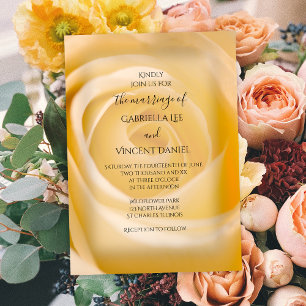 Convite para Casamento Floral de Rosa Branca