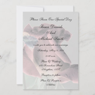 Convite para Casamento Floral de Rosebud