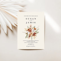 Convite para Casamento Floral de Wildflower