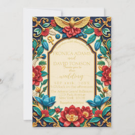 Convite para Casamento Floral Egípcio