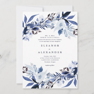 Convite para Casamento Floral Elegante Melange