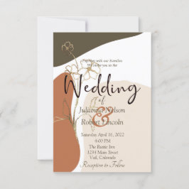 Convite para casamento floral moderno