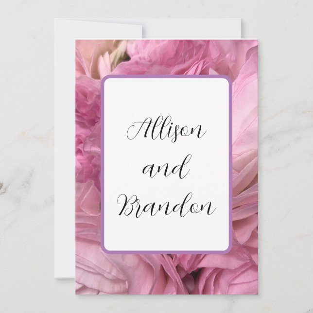 Convite para casamento floral moderno (Frente)